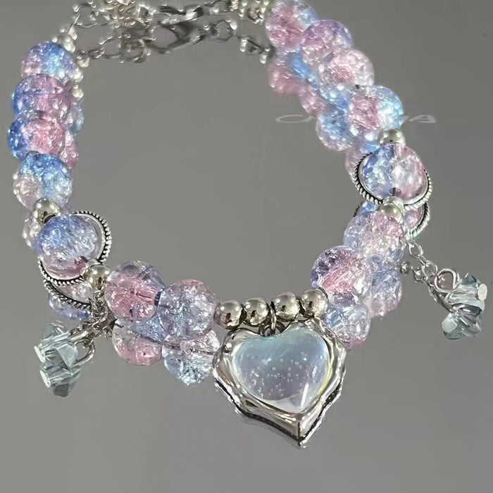Wholesale Exquisite and versatile niche light luxury heart pendant bracelet
