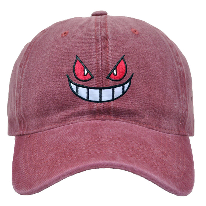 Wholesale Cartoon Big Mouth Red Eyes Embroidered Cotton Baseball Cap JDC-FH-PeiN011