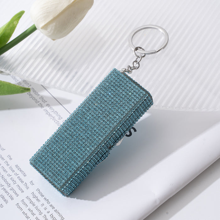 Wholesale Diamond-studded Aluminum Alloy Small Medicine Box Keychain JDC-KC-ZY018