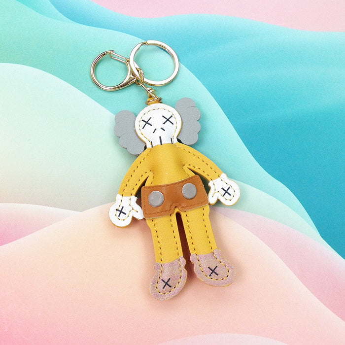 Wholesale  leather ornaments doll  keychain bag pendant car decoration phone case accessories