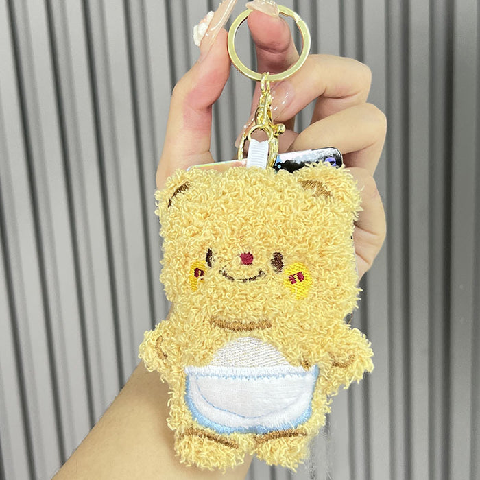 Wholesale  Plush Keychain Doll Bag Charm Cute Cartoon Keychain