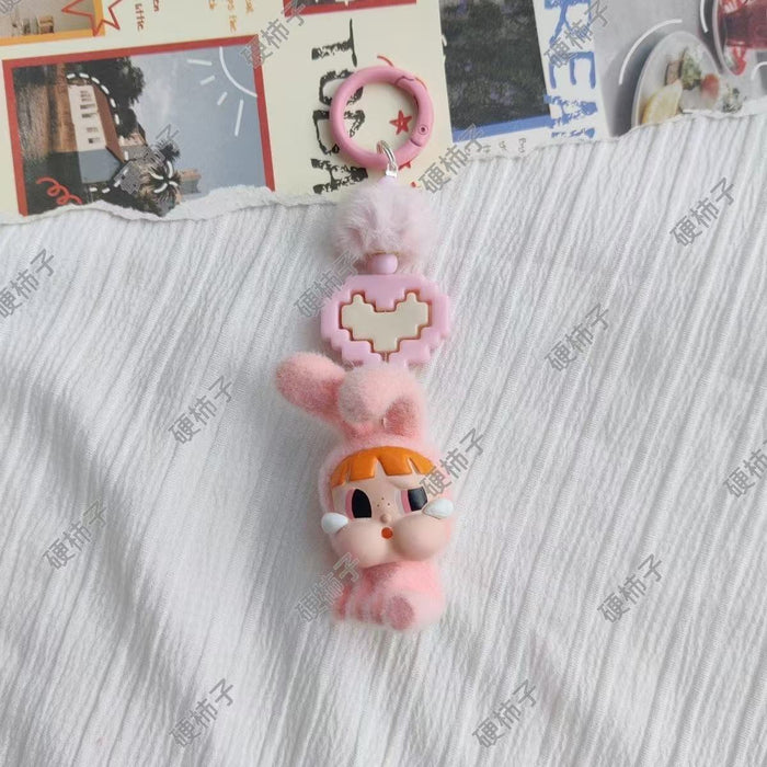 Wholesale Mini Flocking Cute Grain Diy Mobile Phone Keychain JDC-KC-JS002