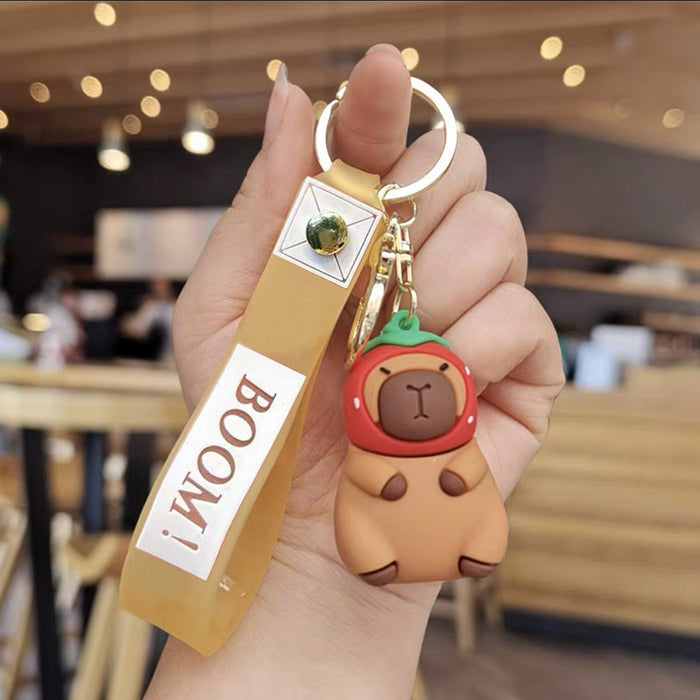 Wholesale Cartoon Doll Silicone Keychain JDC-KC-HongSheng011