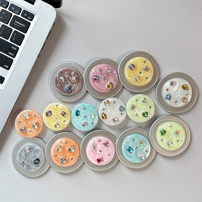 Wholesale Rhinestone Gemstone Phone Holder with Magnetic Suction Ring