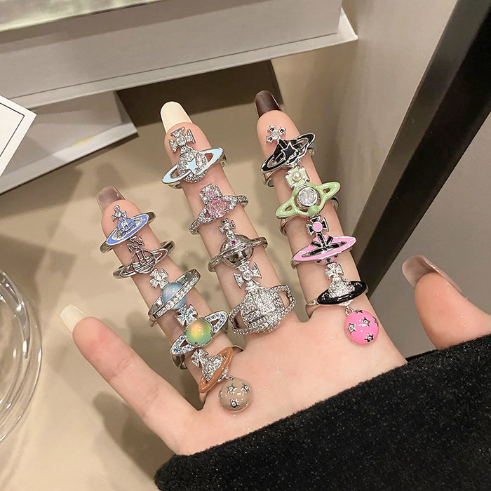 Wholesale European and American fashionable open mouth ring versatile, niche design, high-end and personalized temperament ring