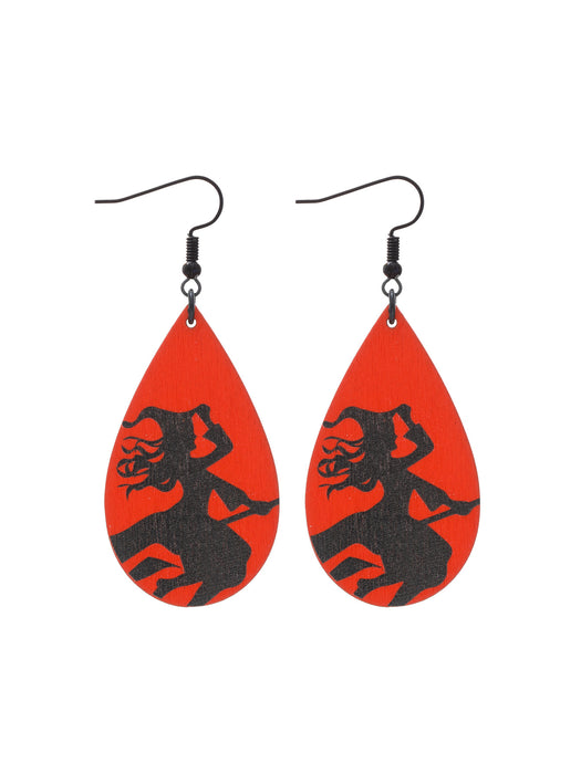 Wholesale  Flower Skull Pumpkin Earrings Simple Fashion Wooden Earrings