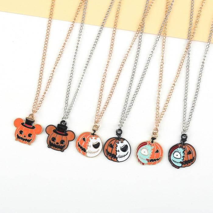 Wholesale Halloween Cartoon Alloy Pendant Necklace JDC-NE-FuYu009