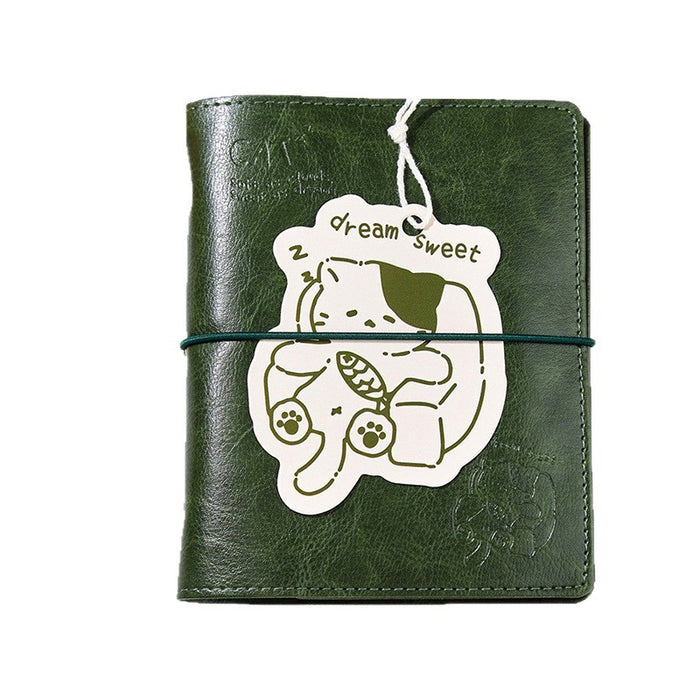 Wholesale Cute A7 Loose Leaf PU Leather Journal Grid Inner Pages Student Notebook