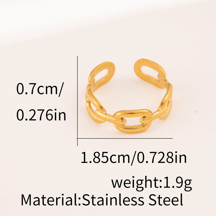 Wholesale A luxurious geometric stainless steel ring