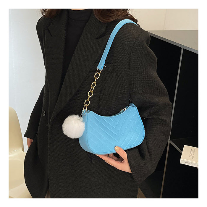 Wholesale Casual Wool Ball PU Shoulder Bag JDC-SD-SYuan007