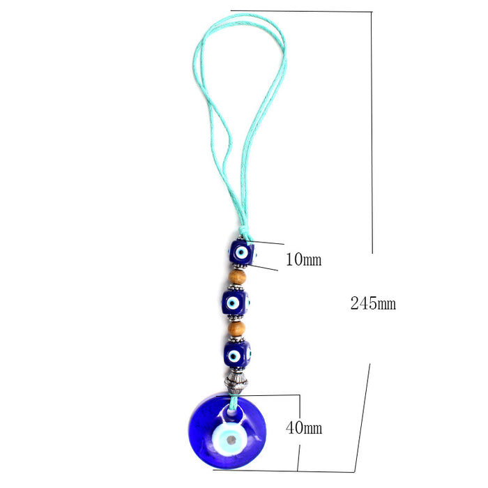 Wholesale 4 * 4 Blue Eyes Square Beads Devil's Eye Pendant