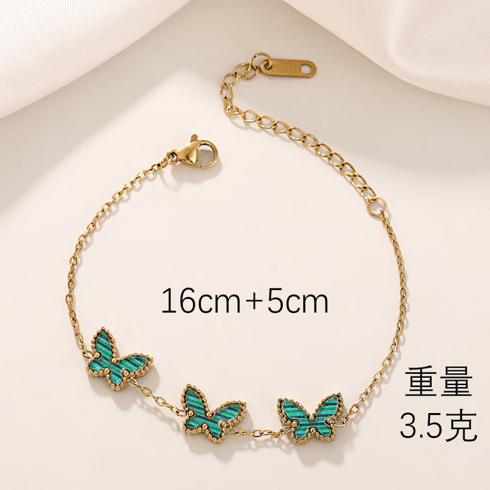 Wholesale Fashionable double-sided butterfly bracelet with a high-end feel