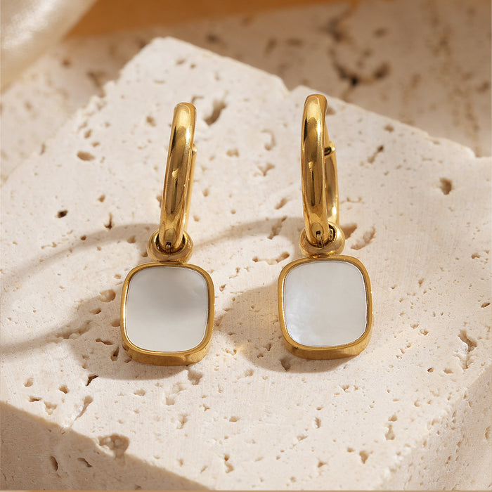 Wholesale Geometric Square Earrings Simple Light Luxury Versatile Stylish Elegant Earrings