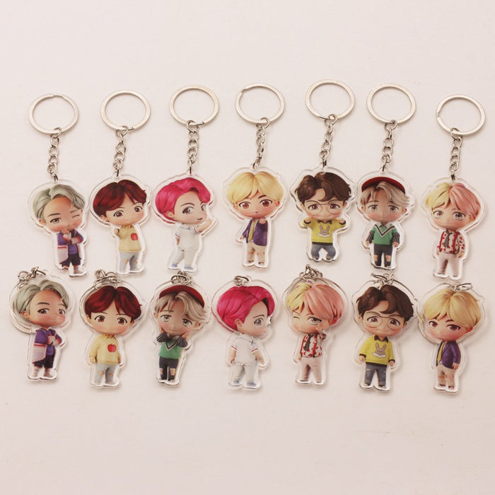 Wholesale Cartoon Frosted Acrylic Keychain JDC-KC-HanTian006