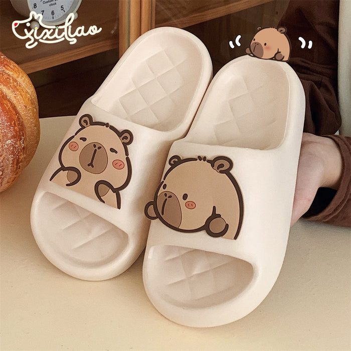 Wholesale  capybara eva soft bottom sandals  casual home slippers