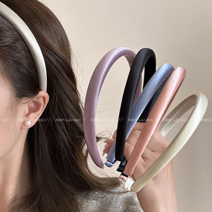 Wholesale Satin headband, new style, wash face headband, stylish and stylish, pressed hair, simple headwear