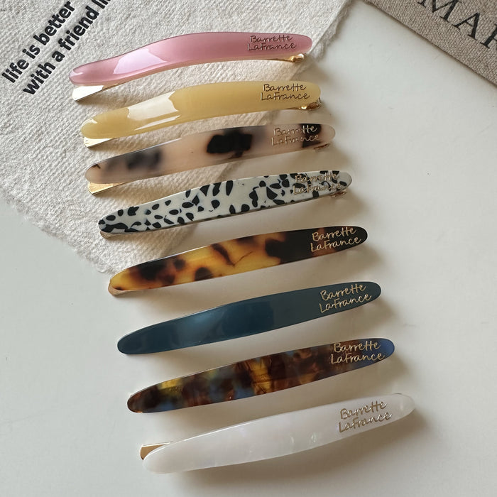 Wholesale Korean Style New Acetic Acid Gold Label Bangs Clip Side Clip Hawksbill Color Magic Color White Hairpin Side Clip Broken Hairpin