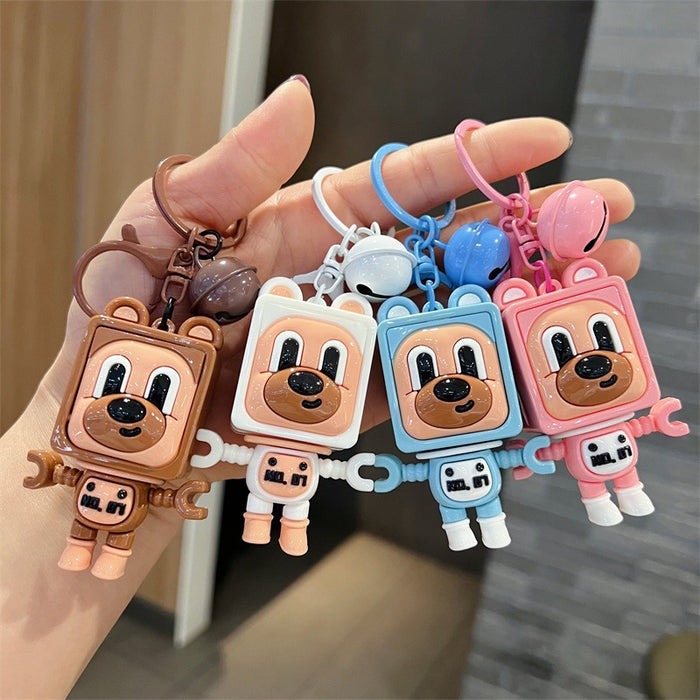 Wholesale Cute PVC cartoon puppy keychains