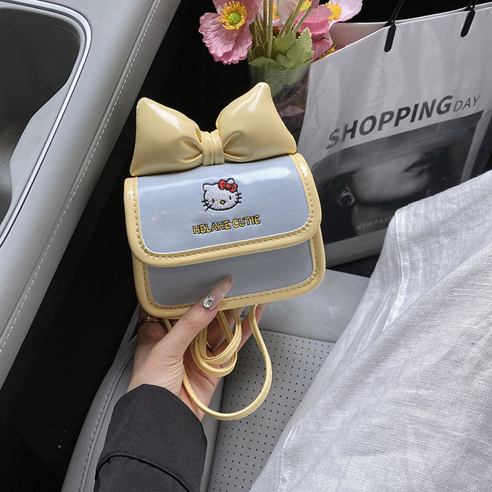 Wholesale Children's Bag Cat Bowknot Girls Crossbody Bag Mini Coin Purse Shoulder Bag