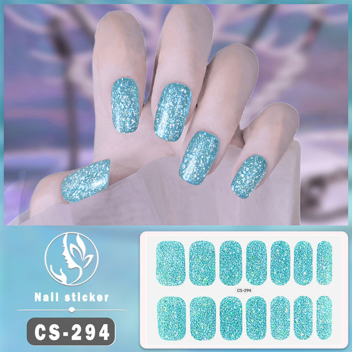 Wholesale Gradient Four-color No-bake Gel Nail Stickers JDC-NS-ARS005