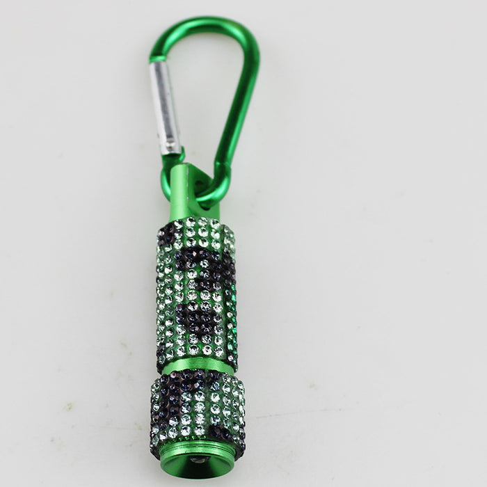 Wholesale Trendy Crystal Studded LED Flashlight White Fashion Accessory Gift