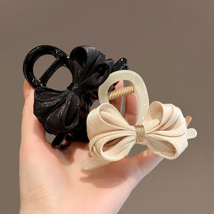 Wholesale Simple fabric hair clip, shark clip at the back of the head, half zip clip, temperament bow clip, hair clip, headband accessory