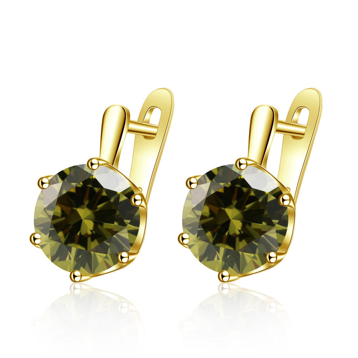 Wholesale Trendy Crown Earrings Copper Electroplated Jewelry Accessory for Resale