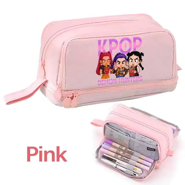 Wholesale Fashion Polyester Cartoon Pencil Case Multifunctional Stationery Pouch Cute School Bag