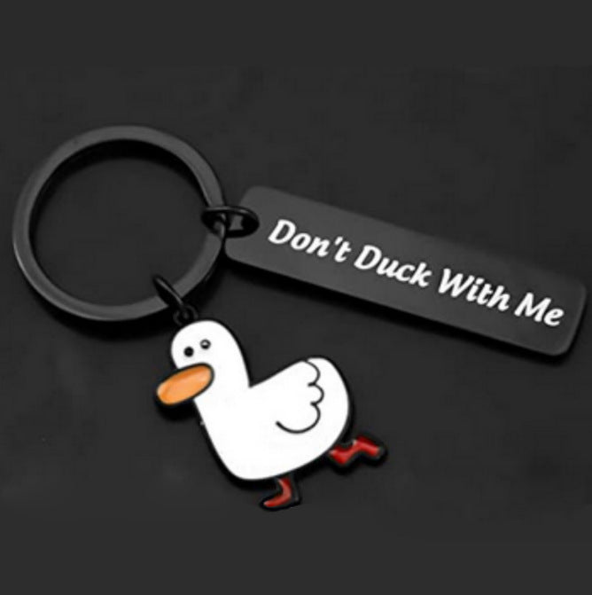 Wholesale Creative Duck Stainless Steel Keychain JDC-KC-JunL004