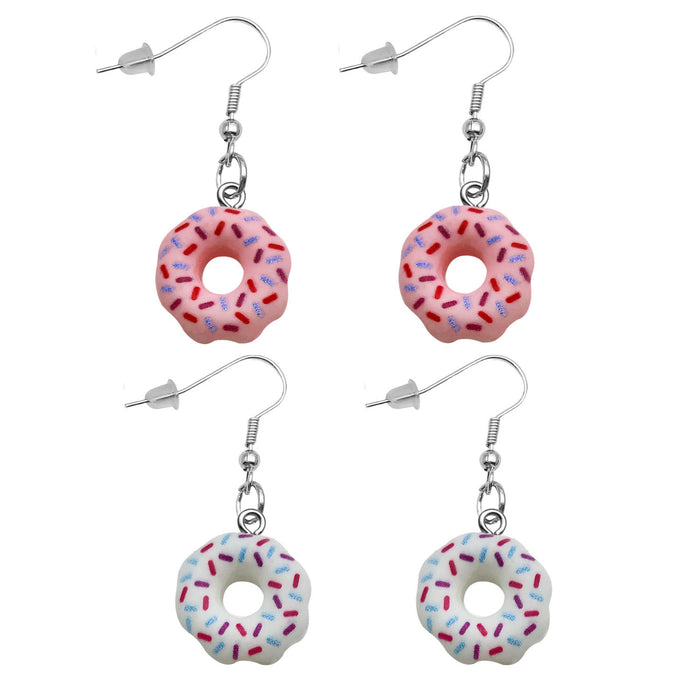 Wholesale Donut Resin Pendant Earrings JDC-ES-Oulu004