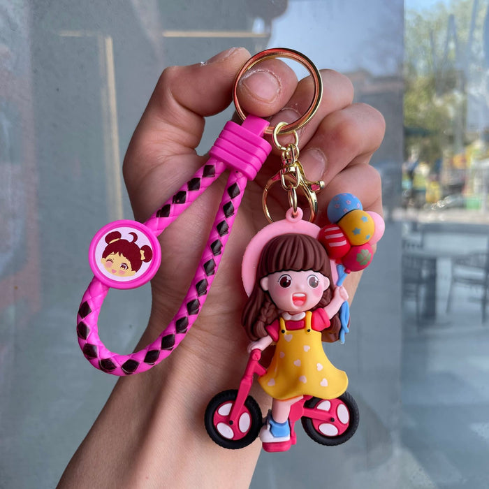 Wholesale Windmill couple keychain cute doll car keychain student backpack pendant couple small gift wholesale
