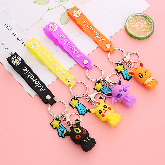 Wholesale Cute Cartoon Soft Rubber Doll Keychain JDC-KC-BoYue006