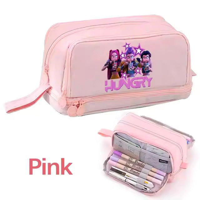 Wholesale Fashion Polyester Cartoon Pencil Case Multifunctional Stationery Pouch Cute School Bag