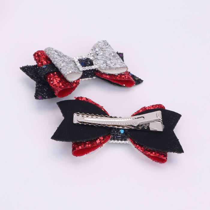 Wholesale Children Christmas Diamond Fabric Bow Hairpin JDC-HC-Bais004