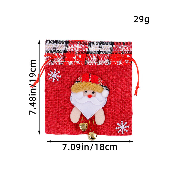 Wholesale Bell Tote Bag Three-Dimensional Doll Candy Bag Christmas Gift Bundle Pocket Christmas Gift Apple Bag