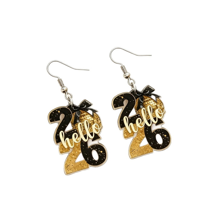 Wholesale Retro Disco Acrylic Earrings with Numbers for Music Festival Party