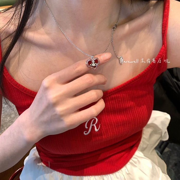 Wholesale Women's Love Saturn choker necklace