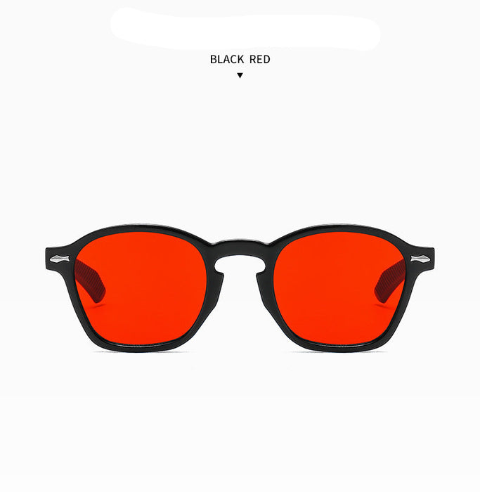 Wholesale Cool Square Glasses Transparent Round Frame Men's and Women's Retro Full Frame Ocean Film Sunglasses Sunglasses