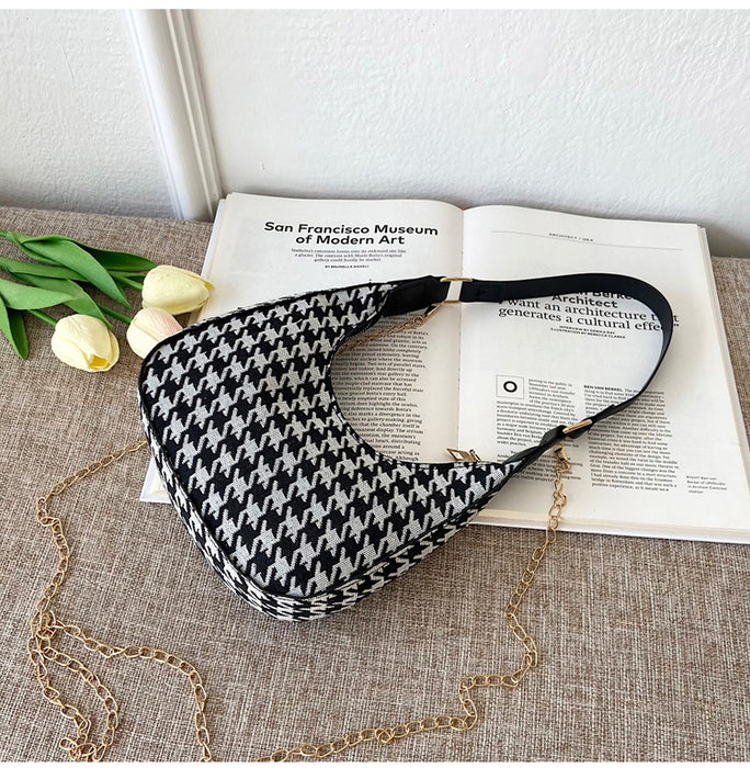 Wholesale New Houndstooth Women's Bag  Shoulder Crossbody Bag Stylish  Handbag