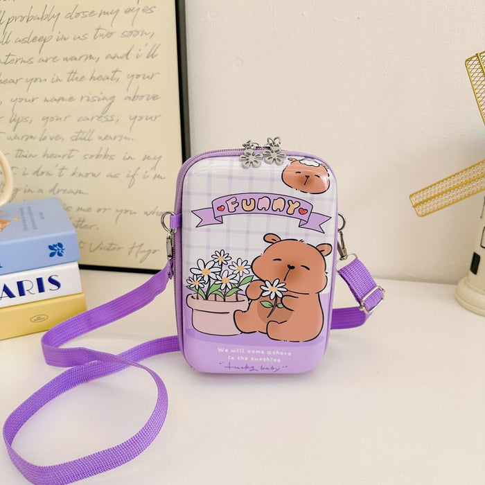 Wholesale Parent-child shoulder bag,  fashionable mobile phone bag fresh and sweet cartoon children' s shoulder messenger bag