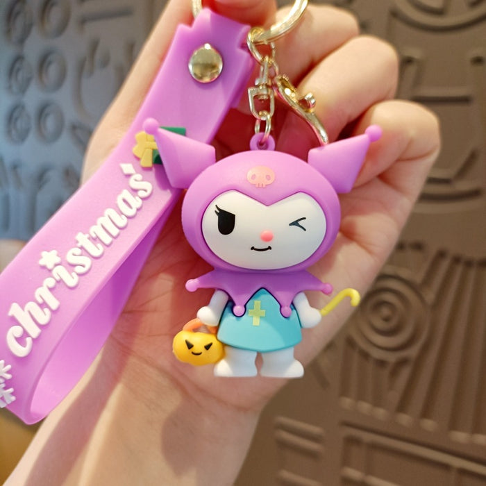 Wholesale Cartoon Silicone Doll Keychain JDC-KC-MingT177