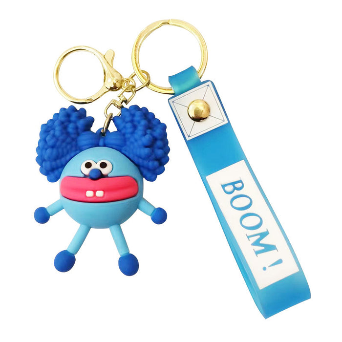 Wholesale Silicone Afro Keychain JDC-KC-YuKun003