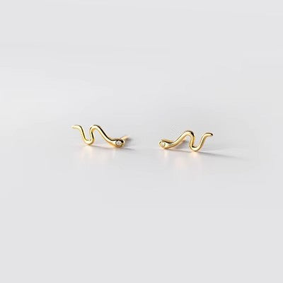 Wholesale 925  Silver Snake Earrings Earrings Ear Jewelry