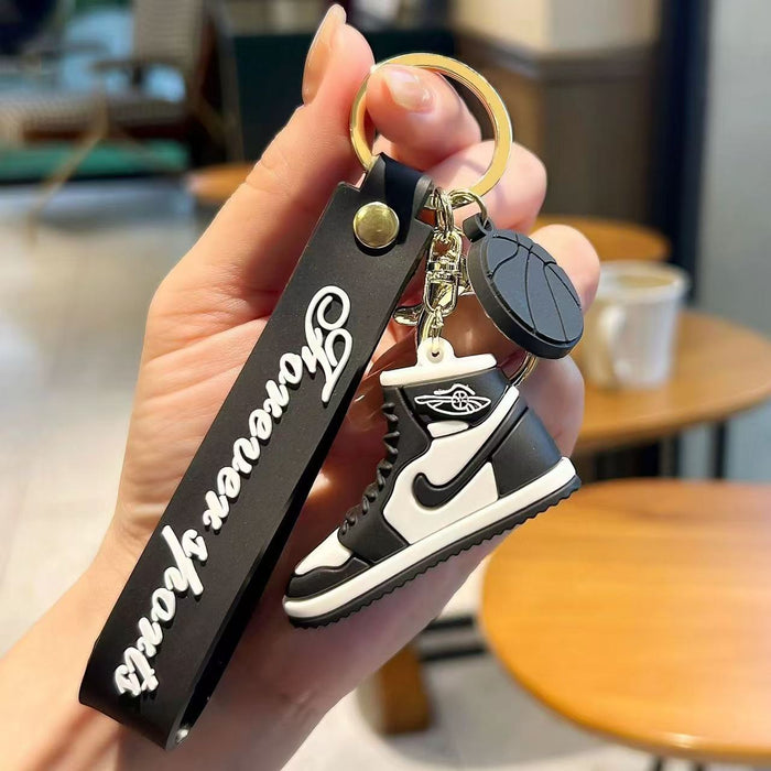 Wholesale 3D silicone basketball shoe keychains