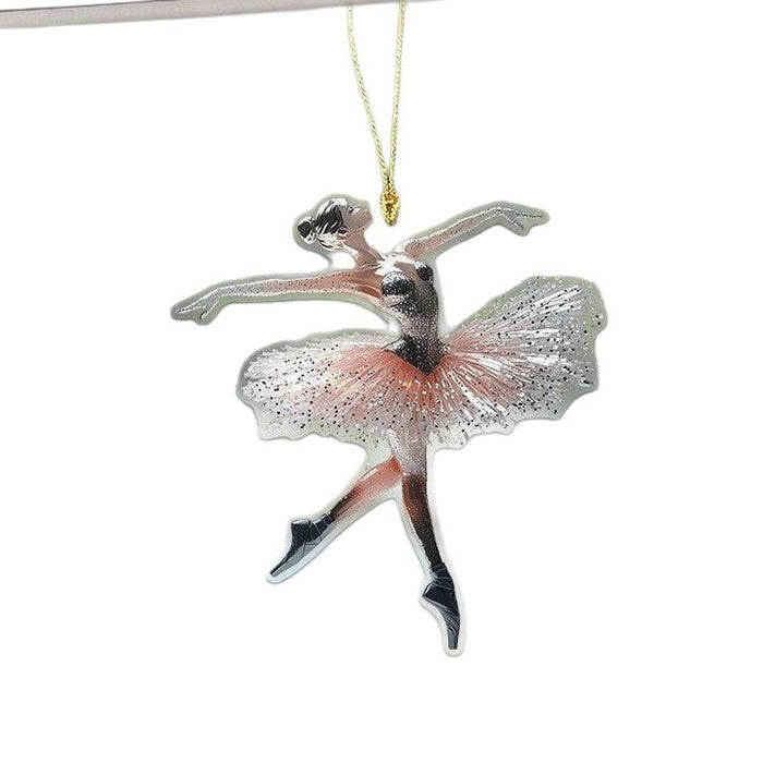 Wholesale Acrylic Sparkling Ballerina Christmas Ornament Home Decor Gift MOQ≥2