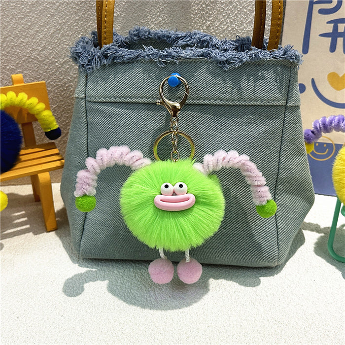 Wholesale Cartoon Key Chain Cute Sausage Mouth Internet Celebrity Schoolbag Pendant Plush Doll Key Chain Hanging Small Gift