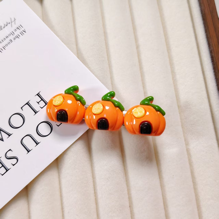 Wholesale Resin  Alligator Hair Clips Pumpkin Ghost Witch Hat For Kids Party