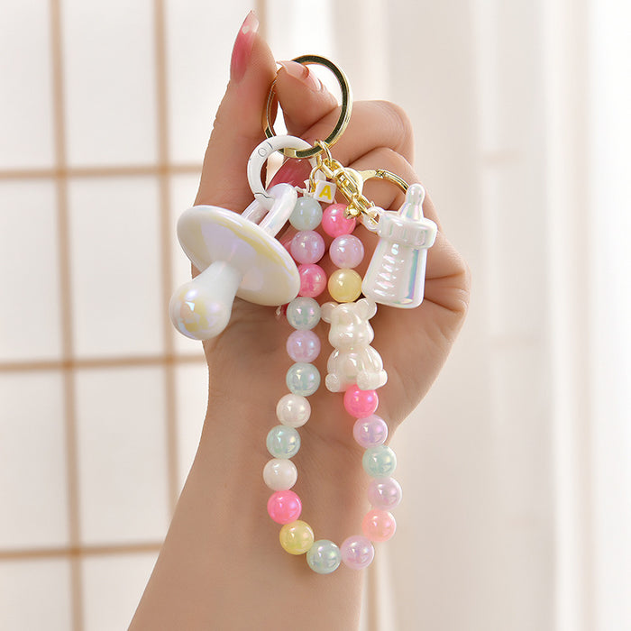 Wholesale DIY Cartoon Character Colorful Ballpoint Pen Keychain