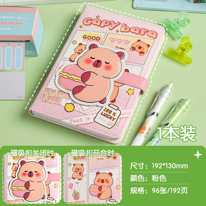 Wholesale PU Leather A5 Animal Notebook for Kids Cute Cartoon Wired Binding