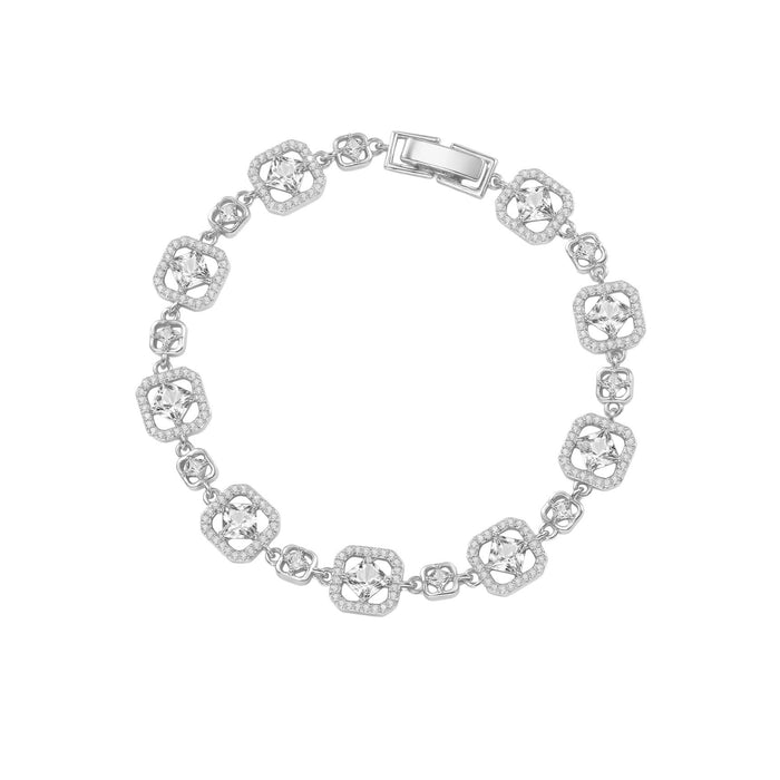 Wholesale Chic Colorful Zircon Women S Bracelet Copper Alloy Electroplated Party Gift Fashion Accessory For Resale